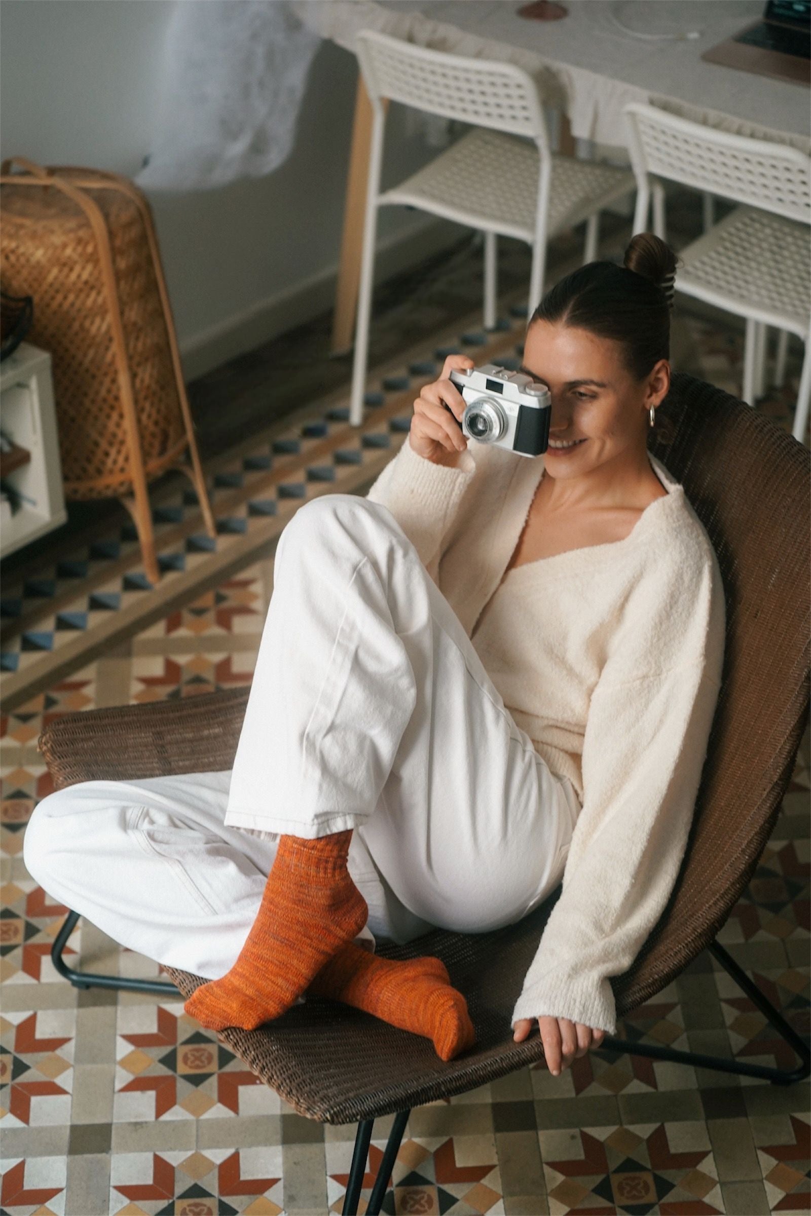 Grubsze skarpetki bambusowe